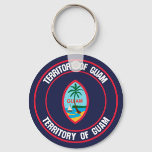 Guam Round Emblem Sleutelhanger