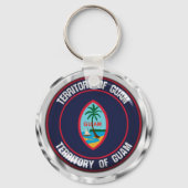 Guam Round Emblem Sleutelhanger (Voorkant)