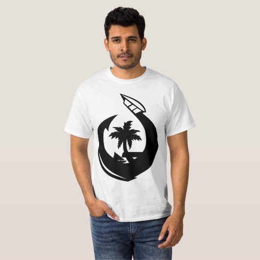 GUAM RUN 671 Hook & Seal Black T-shirt (Voorkant volledig)