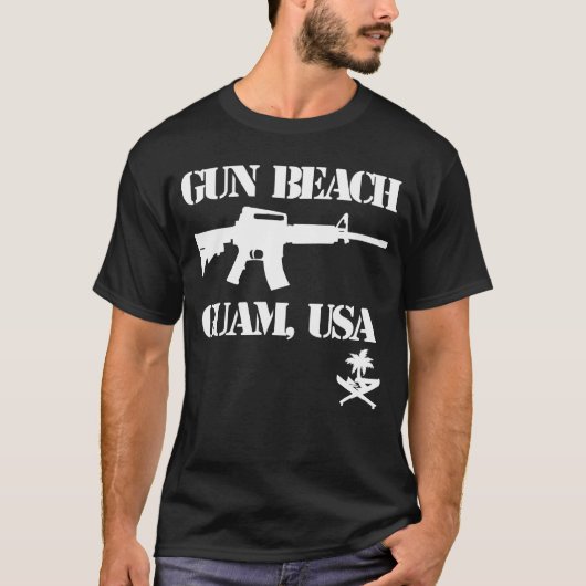 GUAM RUN 671 Pistool Beach T-shirt (Voorkant)