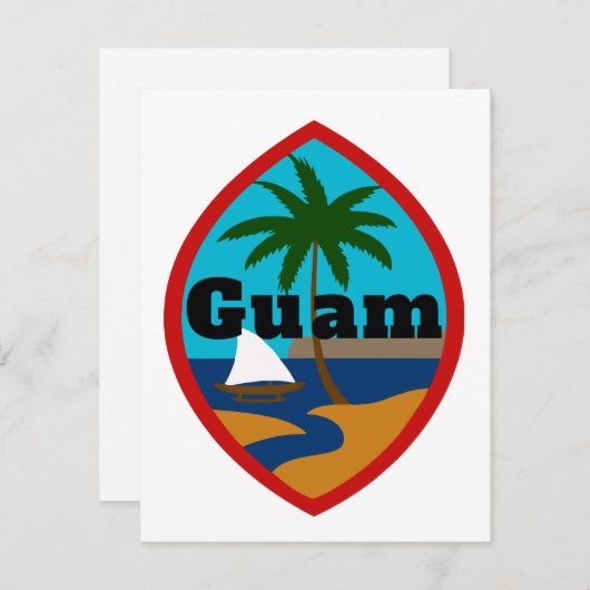 Guam Seal Open Boek Kaart (Voorkant / Achterkant)