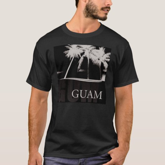 Guam shirt in zwart (Voorkant)