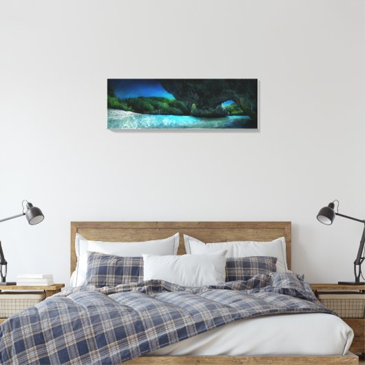 GUAM Spaanse Stappen panoramisch Canvas Afdruk (Insitu (Slaapkamer))