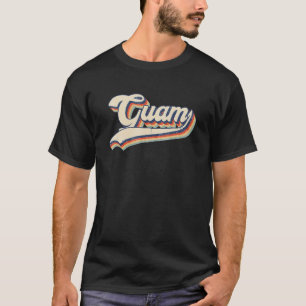Guam State Retro Mannen Vrouwen Papa Moeder Jonge T-shirt