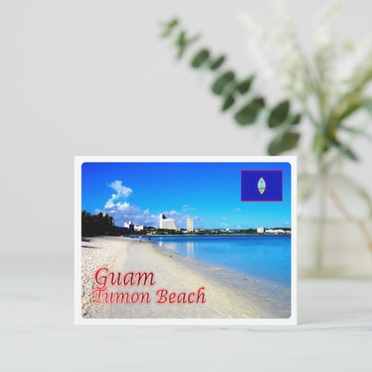 Guam - Tumon Beach - Briefkaart (Staand voorkant)