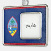 Guam Verzilverd Omlijst Ornament (Links)