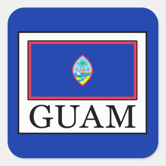Guam Vierkante Sticker (Voorkant)