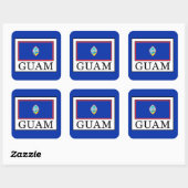 Guam Vierkante Sticker (Vel)