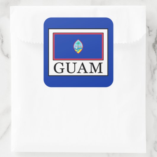 Guam Vierkante Sticker (Tas)