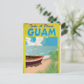 Guam Vintage Travel Poster Briefkaart (Staand voorkant)