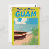 Guam Vintage Travel Poster Briefkaart (Voorkant / Achterkant)