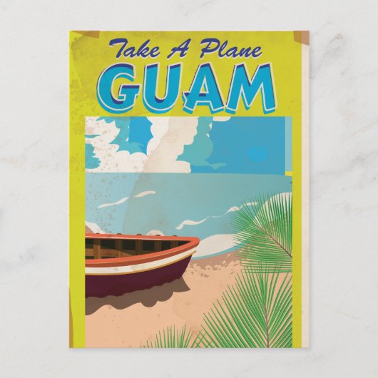 Guam Vintage Travel Poster Briefkaart (Voorkant)