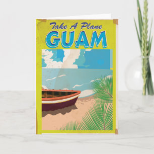 Guam Vintage Travel Poster Feestdagen Kaart