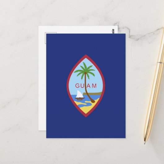 Guam vlag briefkaart (Voorkant / Achterkant in situ)