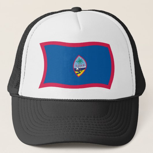 Guam Vlag Hoed Trucker Pet (Voorkant)