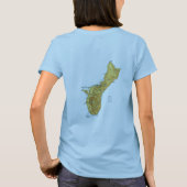 Guam Vlag + Kaart + Tekst T-Shirt (Achterkant)