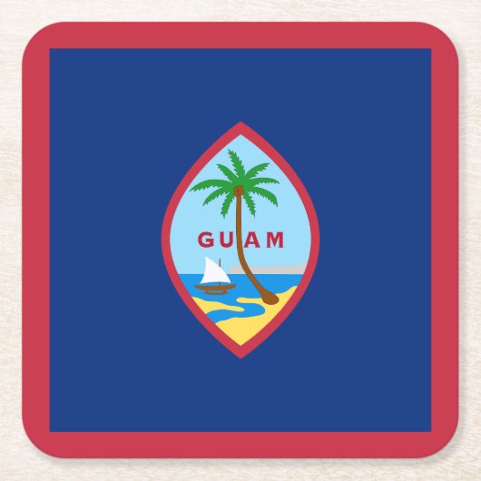 Guam-vlag Kartonnen Onderzetters (Voorkant)