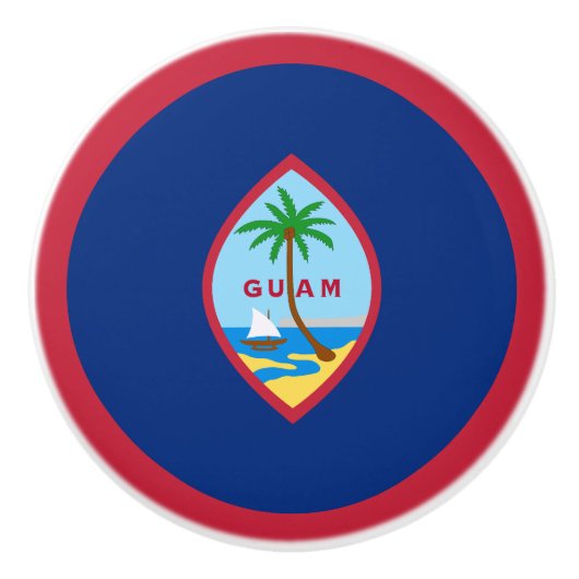 Guam Vlag Keramische Knop (Voorkant)
