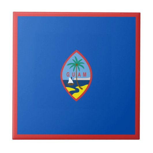 Guam Vlag Keramische Tegel Tegeltje (Voorkant)