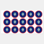 Guam vlag labels (Vel)