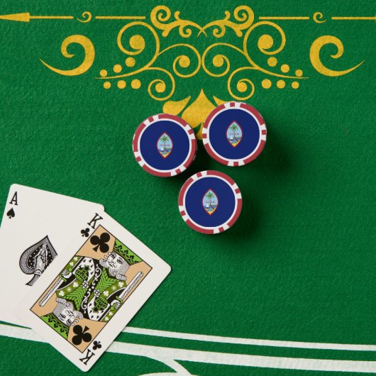 Guam vlag poker chips (Pokertafel (Stack))
