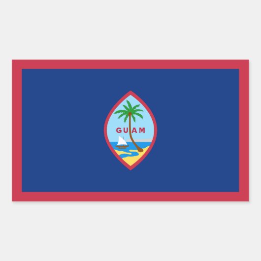 Guam-vlag Rechthoekige Sticker (Voorkant)