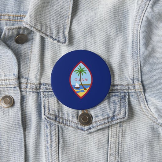 Guam vlag ronde button 7,6 cm (In situ)