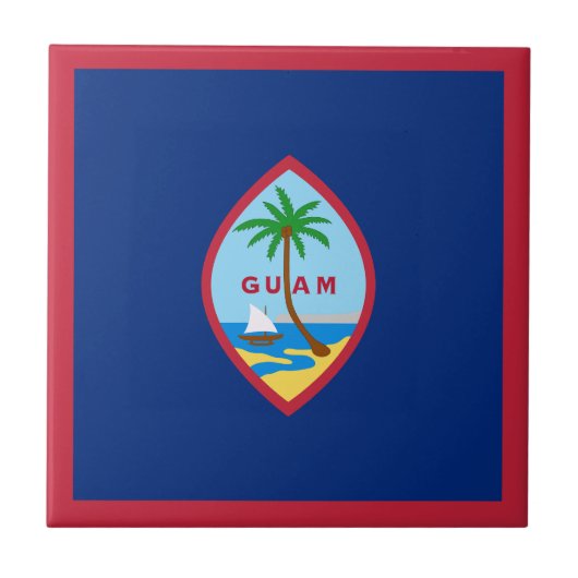 Guam-vlag Tegeltje (Voorkant)