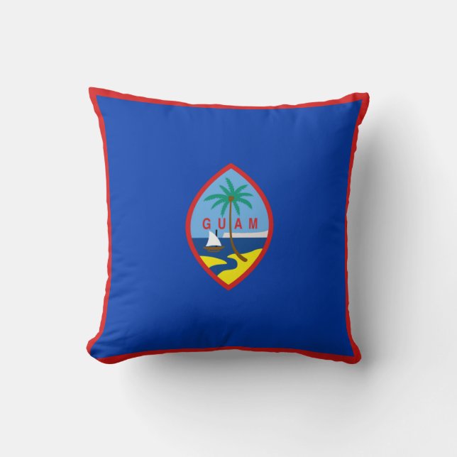 Guam Vlag x Vlag Kussen (Voorkant)