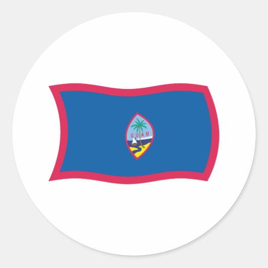 Guam Vlagsticker Ronde Sticker (Voorkant)