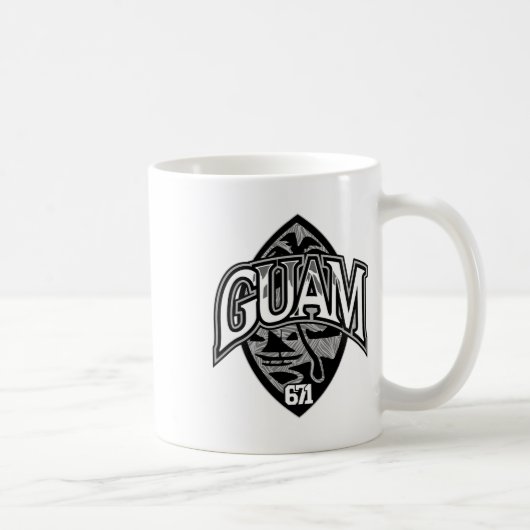 Guam VS Zegel Chamorro trots Guamaans Eilandbewone Koffiemok (Rechts)