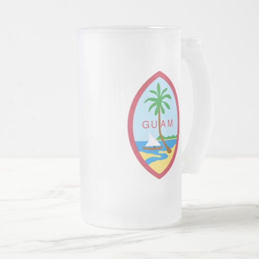 Guam-wapen Matglas Bierpul (Voorkant rechts)