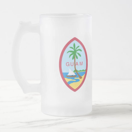 Guam-wapen Matglas Bierpul (Links)