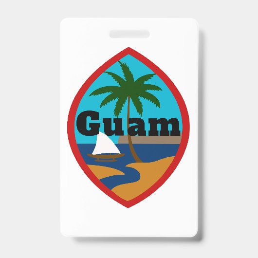 Guam Zegel Bagage Label Badge (Voorzijde)