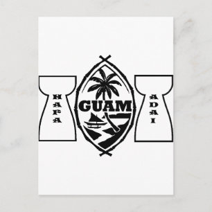 Guam-zegel met latente stenen briefkaart