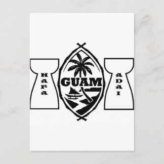 Guam-zegel met latente stenen briefkaart