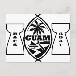 Guam-zegel met latente stenen briefkaart