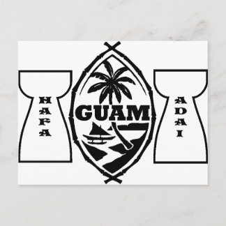 Guam-zegel met latente stenen briefkaart