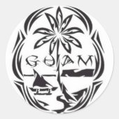 Guam-zegel Ronde Sticker (Voorkant)
