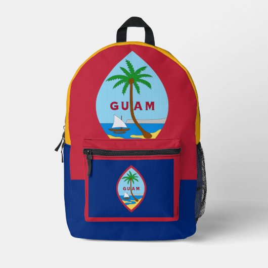 Guamanian Flag Backpack, Verenigde Staten, Guam Ba Bedrukte Rugzak (Voorkant)