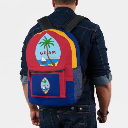 Guamanian Flag Backpack, Verenigde Staten, Guam Ba Bedrukte Rugzak (Insitu (model))