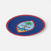 Guamanian Flag borden, feest, sport, Guam Papieren Bordje (Gekanteld)