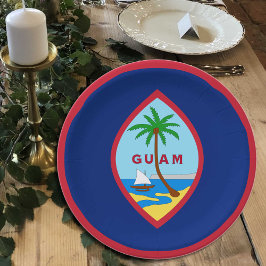 Guamanian Flag borden, feest, sport, Guam Papieren Bordje