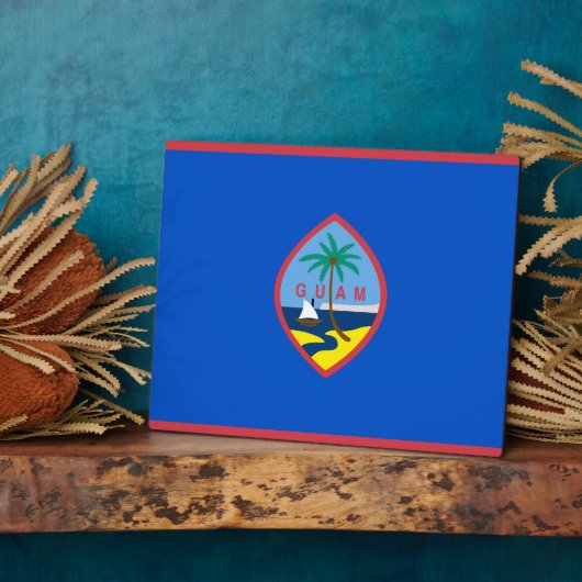 Guamese vlag fotoplaat (Zijkant)