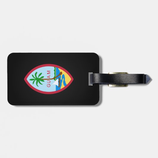 Guamese wapenmantel bagagelabel (Achterkant horizontaal)
