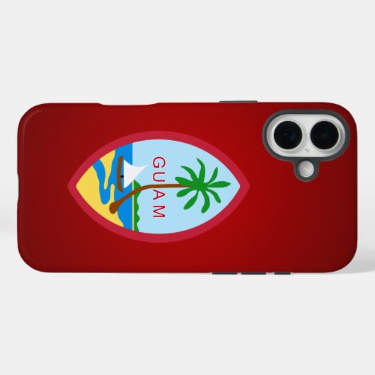 Guamese wapenmantel Case-Mate iPhone case (Achterkant (horizontaal))