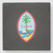 Guamese wapenmantel stenen onderzetter (Voorkant)