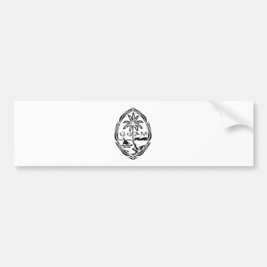 Guamzegel Bumpersticker (Voorkant)