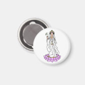 Guan Yin Bodhisattva over Lotus Magneet (Voorkant / Achterkant)