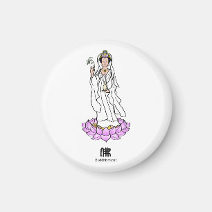 Guan Yin Bodhisattva over Lotus Magneet